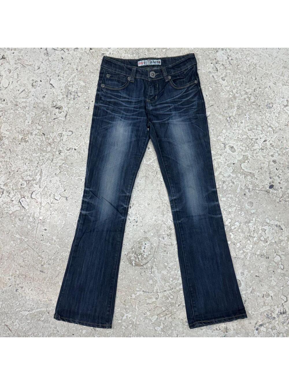 Vintage Y2K Ultra Low Rise Jeans Faded Sandblasted